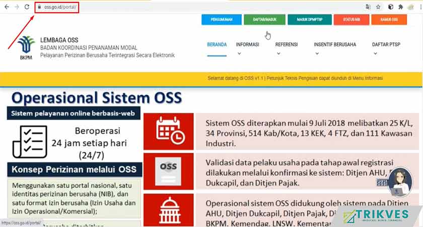 1. Buka website resmi OSS