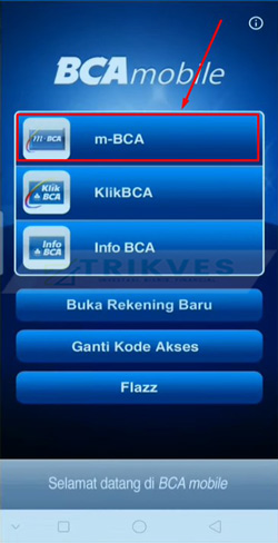 3. Masuk menu m-BCA