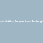 Contoh Iklan Bahasa Jawa Tentang Makanan