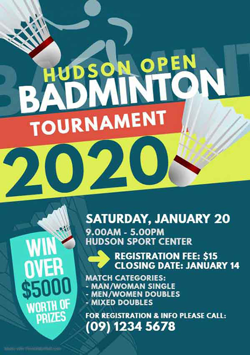 Iklan Event Turnamen Badminton